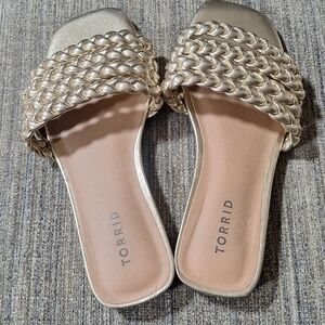 Torrid Women's Gold Slide Sandals